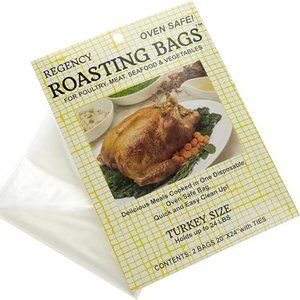 4 oven ROASTING BAGS for turkey meat seafood vegetables microwave safe cooking
